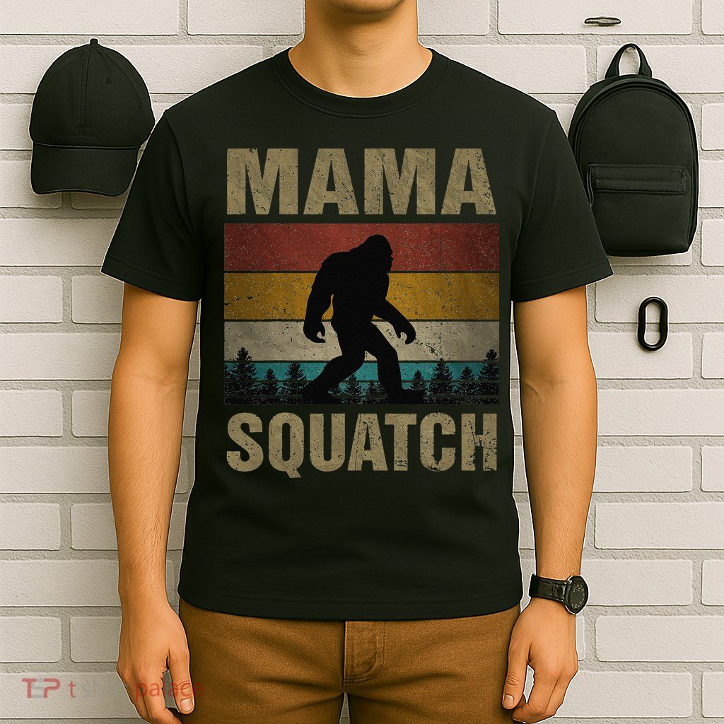 Mama Squatch Bigfoot Mama Sasquatch Yeti Family Matching T-Shirt