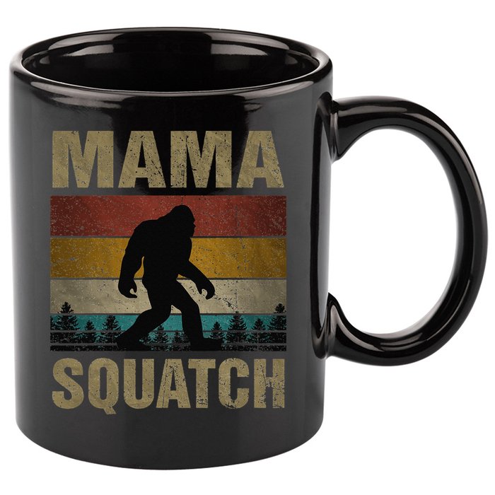 Mama Squatch Bigfoot Mama Sasquatch Yeti Family Matching 11oz C Handle Ceramic Mug