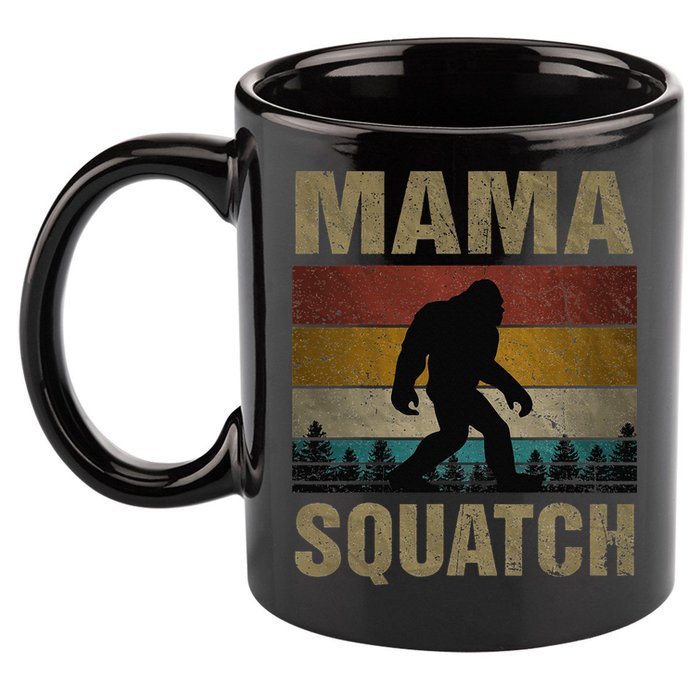 Mama Squatch Bigfoot Mama Sasquatch Yeti Family Matching 11oz C Handle Ceramic Mug