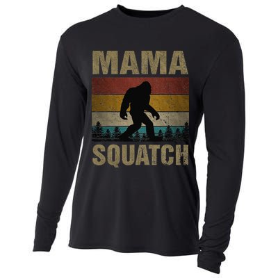 Mama Squatch Bigfoot Mama Sasquatch Yeti Family Matching Cooling Performance Long Sleeve Crew