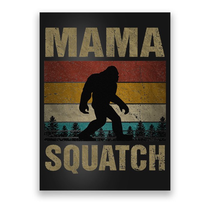 Mama Squatch Bigfoot Mama Sasquatch Yeti Family Matching Poster