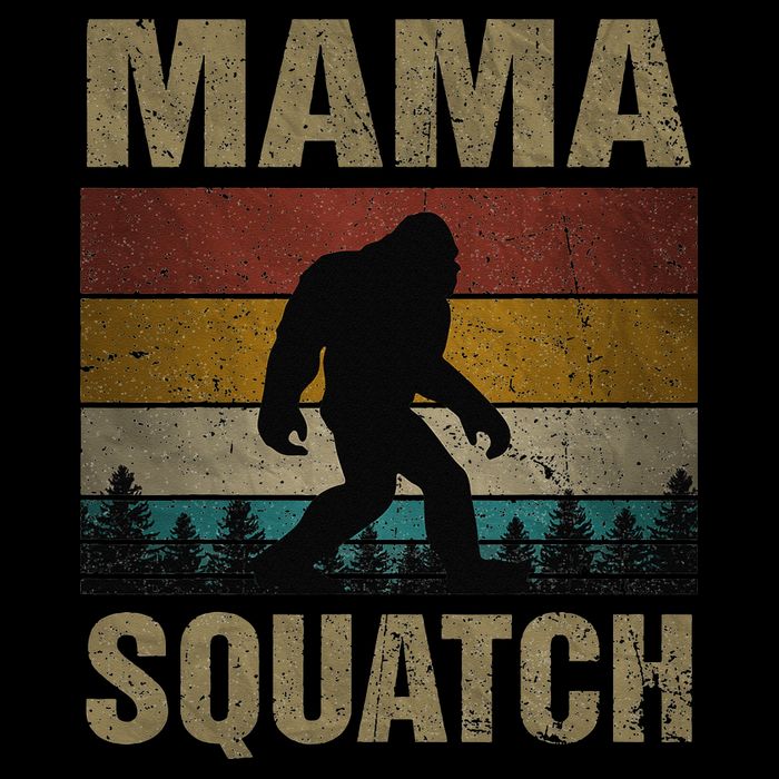 Mama Squatch Bigfoot Mama Sasquatch Yeti Family Matching Poster