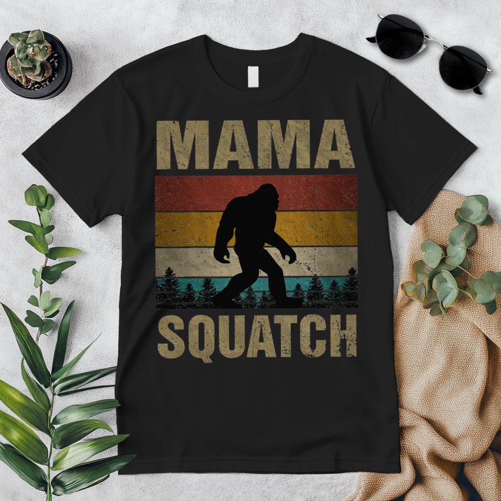 Mama Squatch Bigfoot Mama Sasquatch Yeti Family Matching Premium T-Shirt