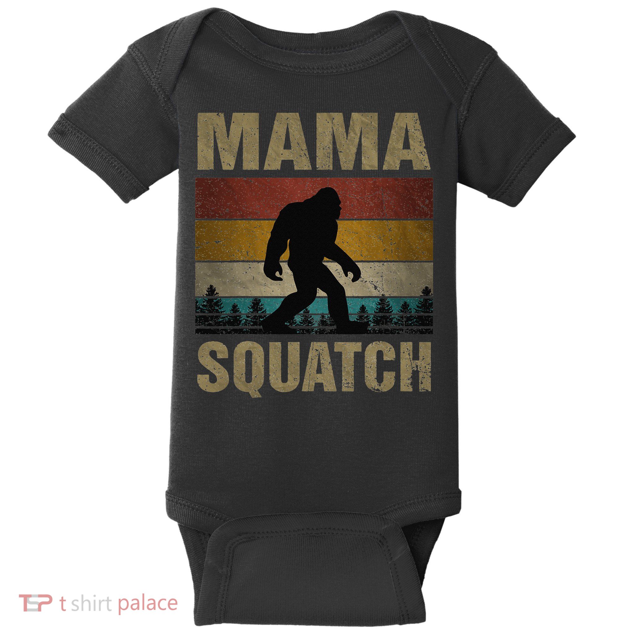 Mama Squatch Bigfoot Mama Sasquatch Yeti Family Matching Baby Bodysuit