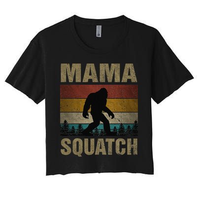 Mama Squatch Bigfoot Mama Sasquatch Yeti Family Matching Crop Top