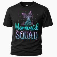 Mermaid Squad Birthday Mermaid Tail Squad Family Matching Cooling Performance Crew T-Shirt