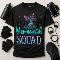 Mermaid Squad Birthday Mermaid Tail Squad Family Matching Cooling Performance Crew T-Shirt