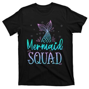 Mermaid Squad Birthday Mermaid Tail Squad Family Matching T-Shirt