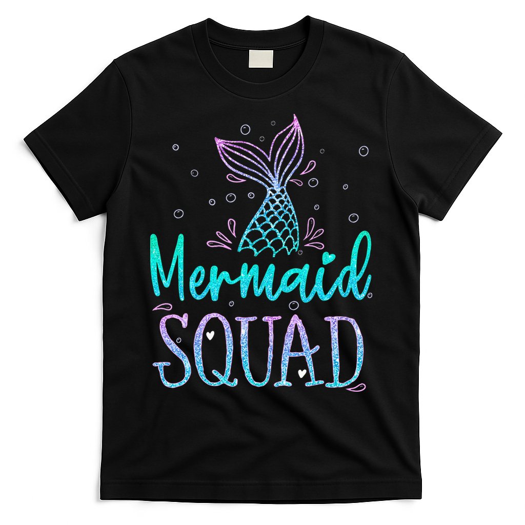 Mermaid Squad Birthday Mermaid Tail Squad Family Matching T-Shirt