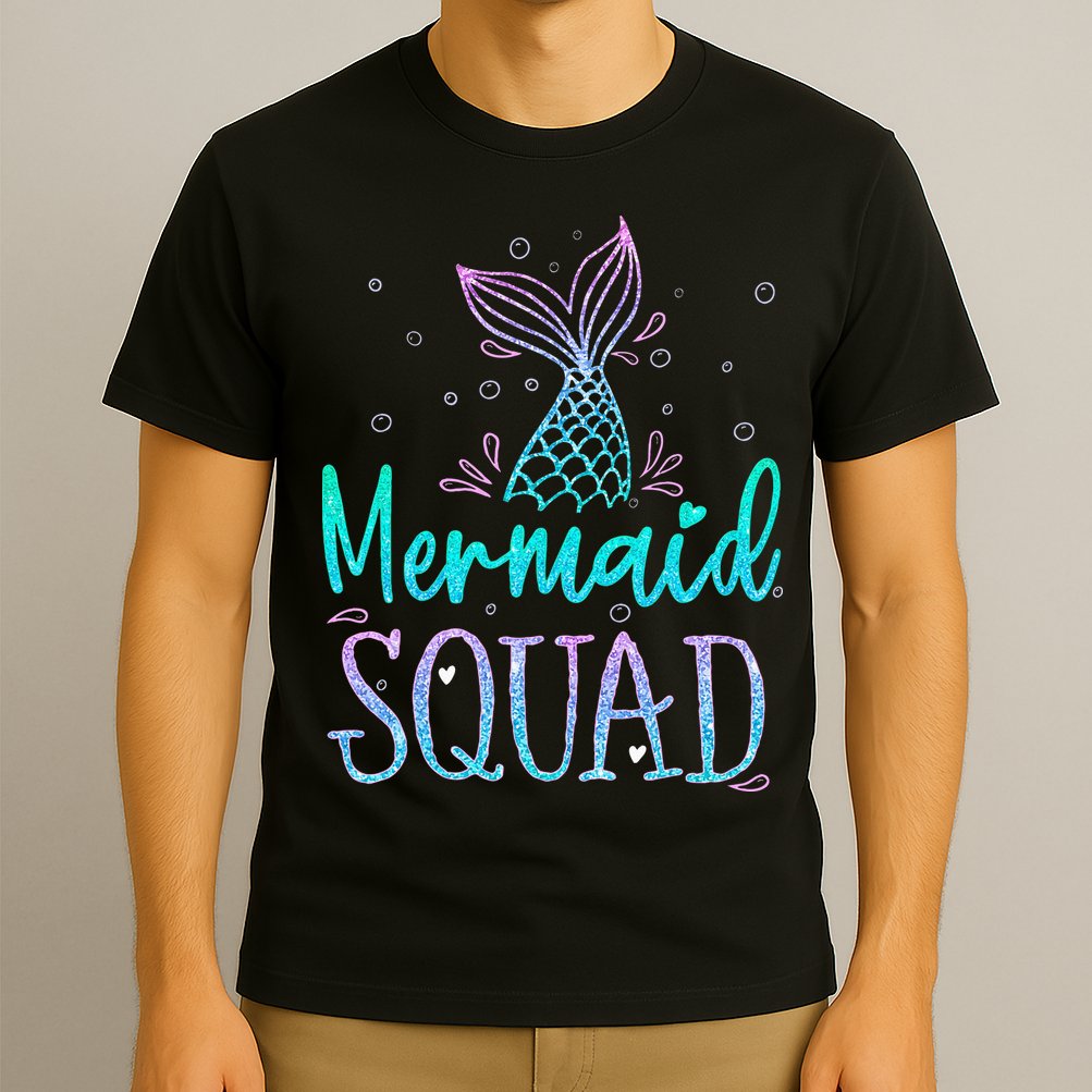 Mermaid Squad Birthday Mermaid Tail Squad Family Matching T-Shirt