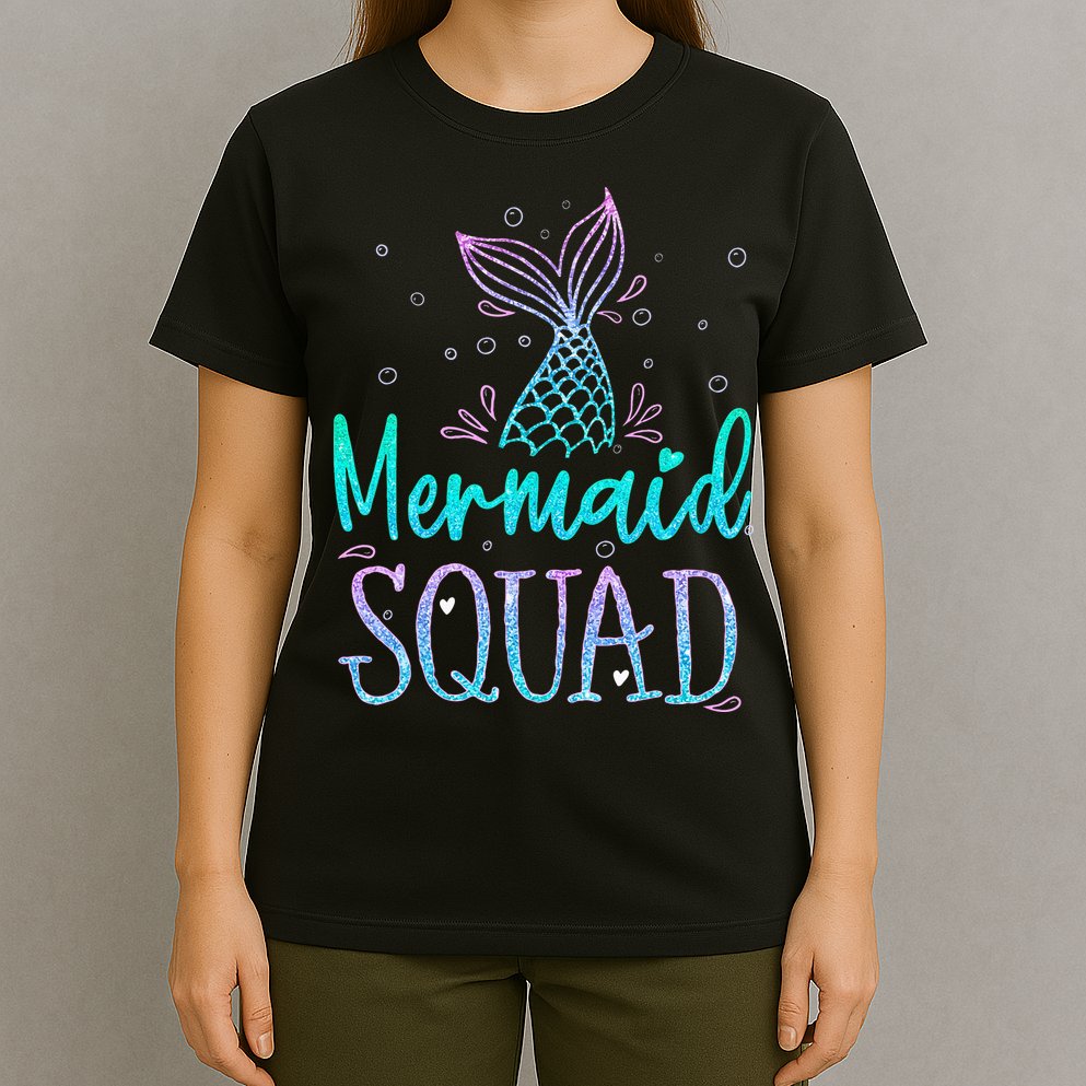 Mermaid Squad Birthday Mermaid Tail Squad Family Matching T-Shirt