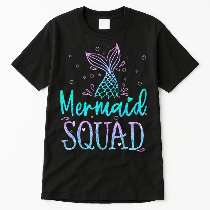 Mermaid Squad Birthday Mermaid Tail Squad Family Matching Tall T-Shirt