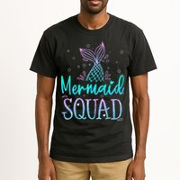 Mermaid Squad Birthday Mermaid Tail Squad Family Matching Tall T-Shirt