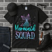 Mermaid Squad Birthday Mermaid Tail Squad Family Matching Tall T-Shirt