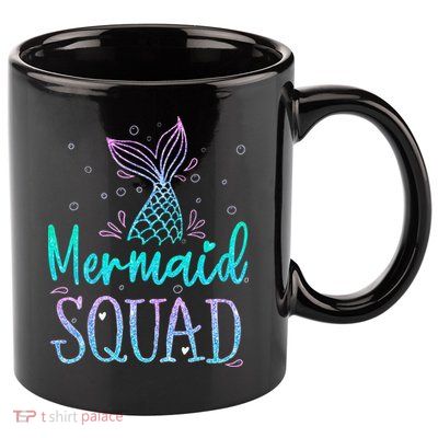Mermaid Squad Birthday Mermaid Tail Squad Family Matching 11oz C Handle Ceramic Mug