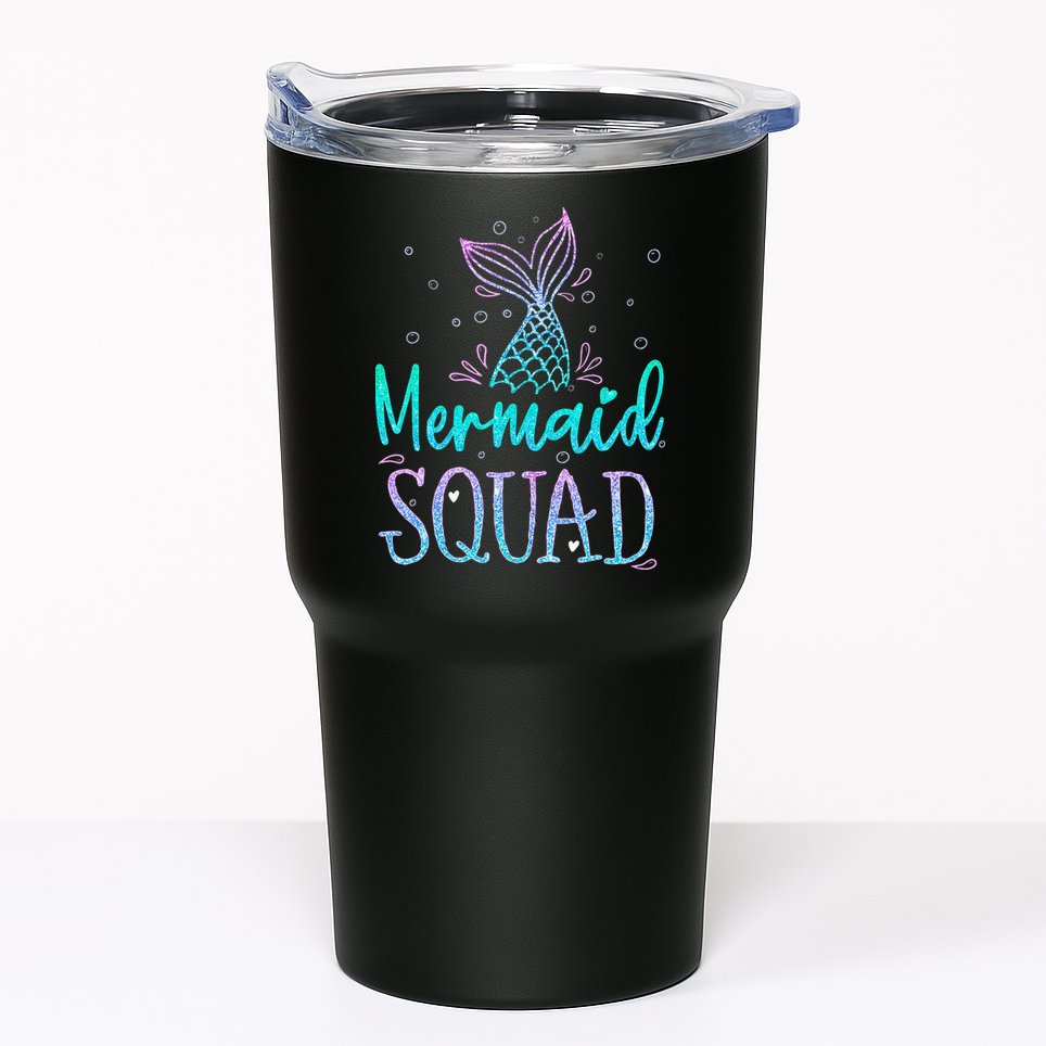 Mermaid Squad Birthday Mermaid Tail Squad Family Matching Tumbler