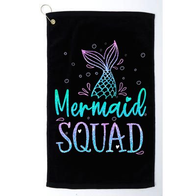 Mermaid Squad Birthday Mermaid Tail Squad Family Matching Golf Towel