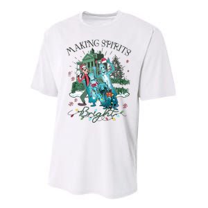 Making Spirits Bright Christmas Funny Lover Cute Matching Performance Sprint T-Shirt