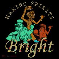 Making Spirits Bright Christmas Haunted Mansion Christmas Drawstring Bag