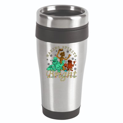 Making Spirits Bright Christmas Haunted Mansion Christmas 16oz Travel Tumbler