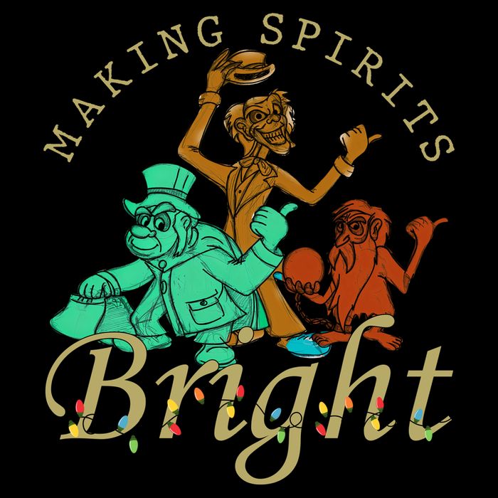 Making Spirits Bright Christmas Haunted Mansion Christmas Toddler Sweatshirt