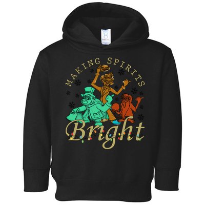 Making Spirits Bright Christmas Haunted Mansion Christmas Toddler Hoodie