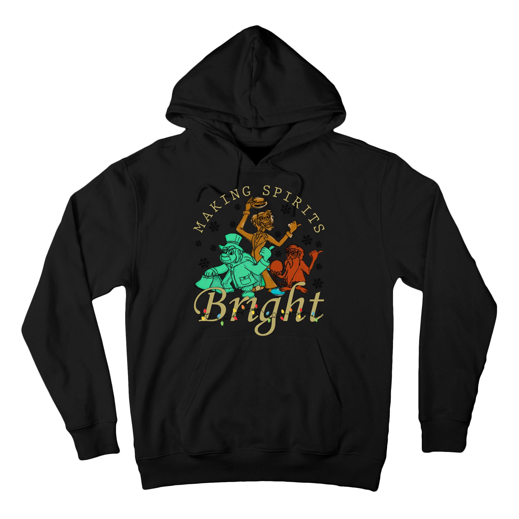 Making Spirits Bright Christmas Haunted Mansion Christmas Tall Hoodie