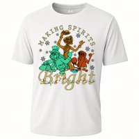 Making Spirits Bright Christmas Haunted Mansion Christmas Cooling Performance Crew T-Shirt