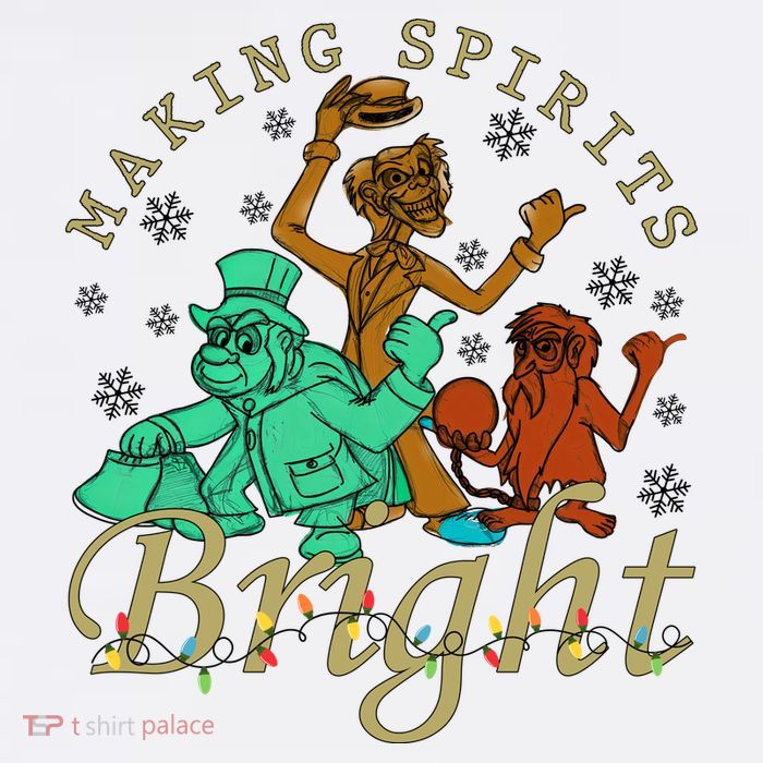 Making Spirits Bright Christmas Haunted Mansion Christmas Magnet