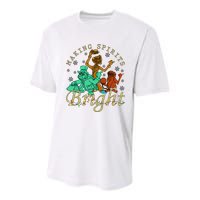 Making Spirits Bright Christmas Haunted Mansion Christmas Youth Performance Sprint T-Shirt
