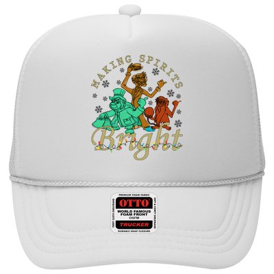 Making Spirits Bright Christmas Haunted Mansion Christmas Trucker Hat