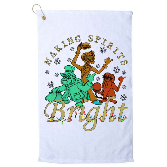 Making Spirits Bright Christmas Haunted Mansion Christmas Golf Towel