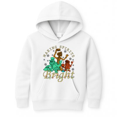 Making Spirits Bright Christmas Haunted Mansion Christmas Kids Hoodie