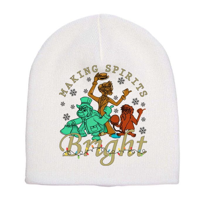 Making Spirits Bright Christmas Haunted Mansion Christmas Short Acrylic Beanie