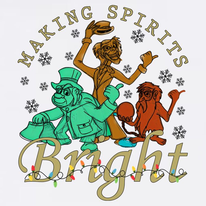 Making Spirits Bright Christmas Haunted Mansion Christmas Short Acrylic Beanie