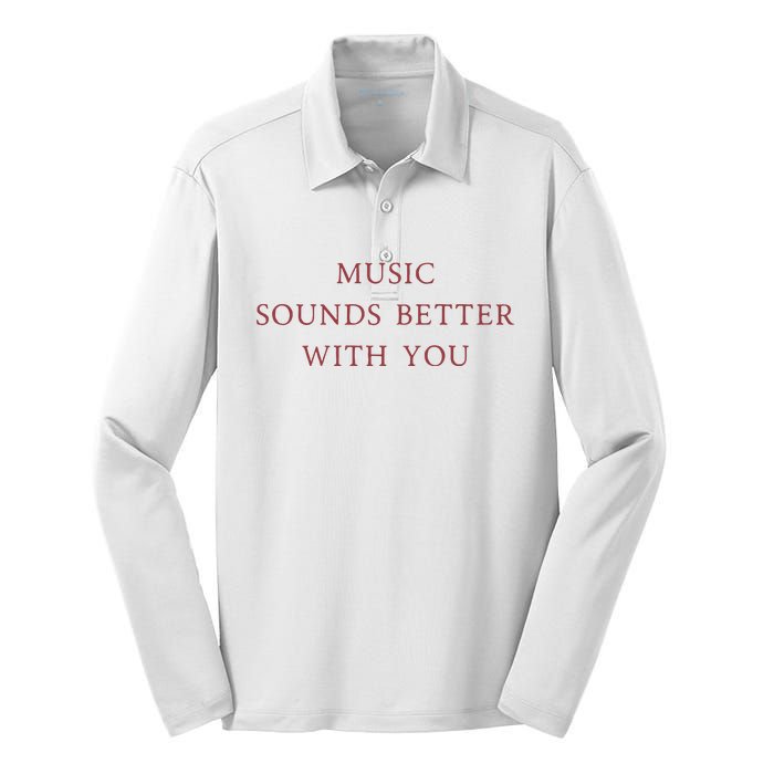 Music Sounds Better With You Silk Touch Performance Long Sleeve Polo