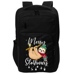 Merry Slothmas Christmas Pajama For Sloth Lovers Funny Gift Impact Tech Backpack