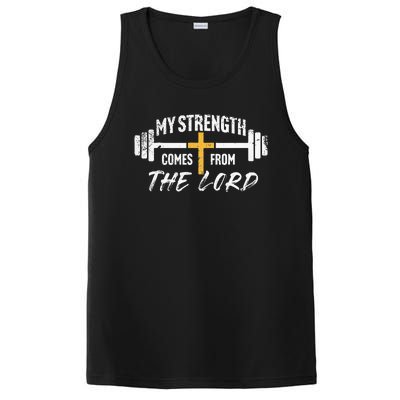 My Strength Christian Bible Verse Gym Workout PosiCharge Competitor Tank