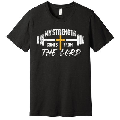 My Strength Christian Bible Verse Gym Workout Premium T-Shirt