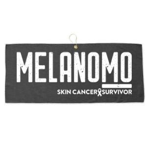 Melanoma Skin Cancer Survivor Awareness Ribbon Cute Gift Large Microfiber Waffle Golf Towel