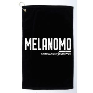 Melanoma Skin Cancer Survivor Awareness Ribbon Cute Gift Platinum Collection Golf Towel