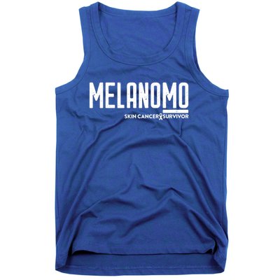 Melanoma Skin Cancer Survivor Awareness Ribbon Cute Gift Tank Top