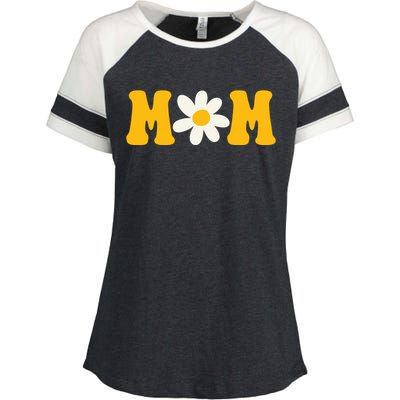 Mom Sunflower Cute Mothers Day Enza Ladies Jersey Colorblock Tee