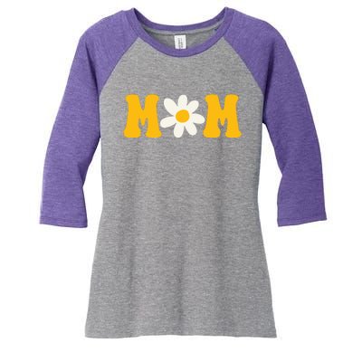 Mom Sunflower Cute Mothers Day Women's Tri-Blend 3/4-Sleeve Raglan Shirt