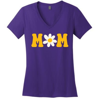 Mom Sunflower Cute Mothers Day Women's V-Neck T-Shirt