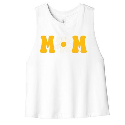 Mom Sunflower Cute Mothers Day Women's Racerback Cropped Tank