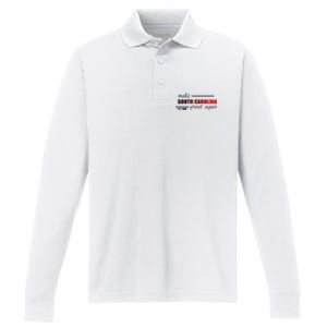 Make South Carolina Great Again Performance Long Sleeve Polo