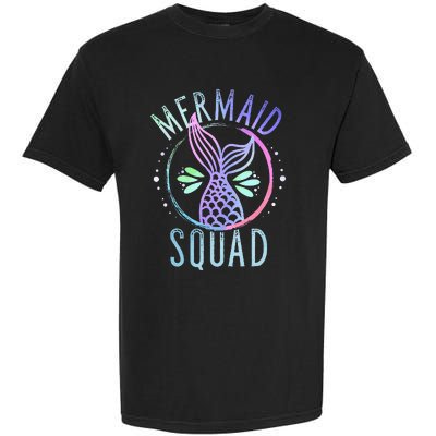 Mermaid Squad Cute Funny Family Birthday Party Garment-Dyed Heavyweight T-Shirt