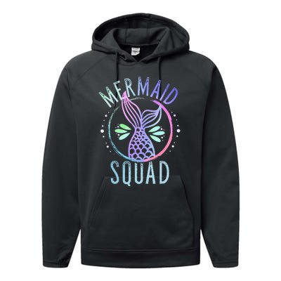 Mermaid Squad Cute Funny Family Birthday Party Performance Fleece Hoodie