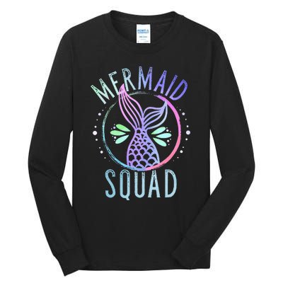 Mermaid Squad Cute Funny Family Birthday Party Tall Long Sleeve T-Shirt